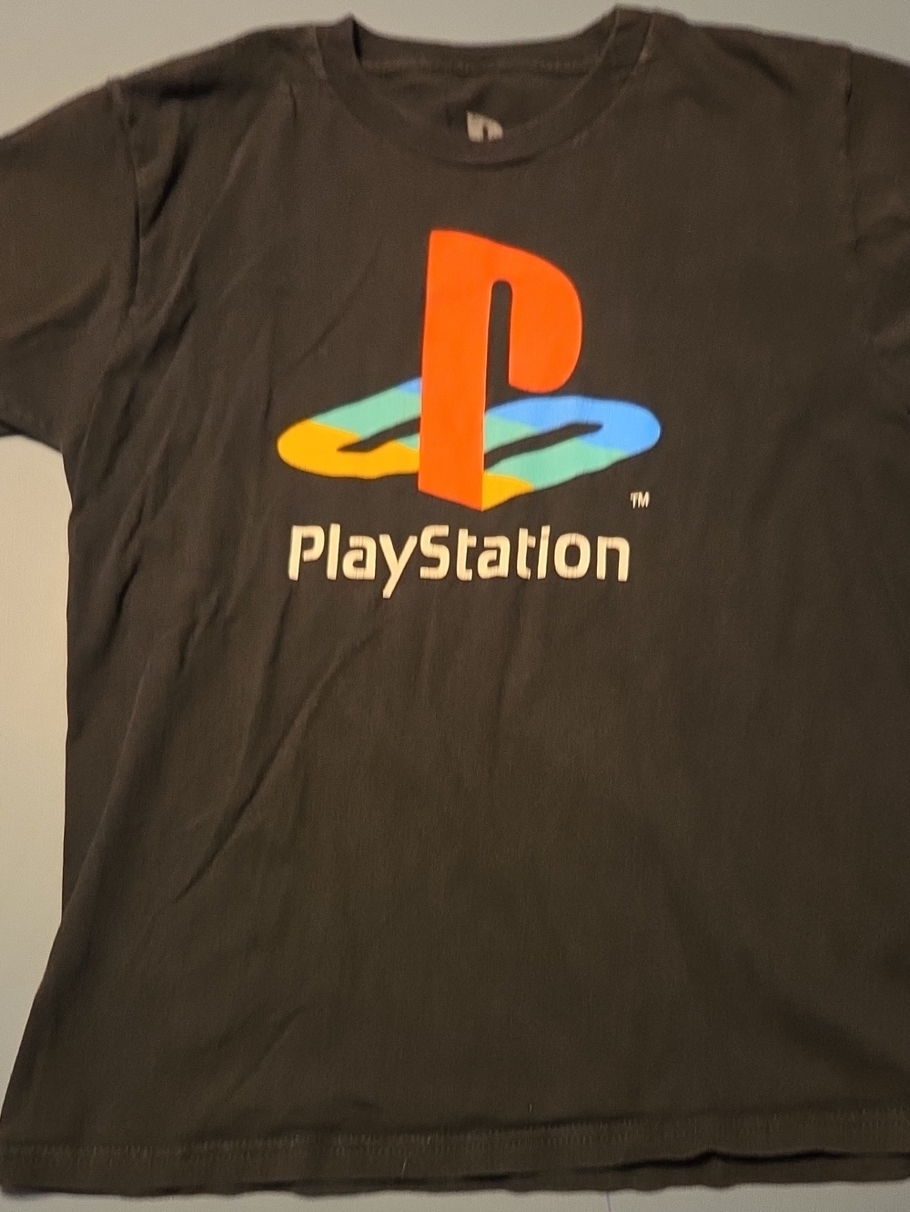 Sony Playstation Black T-Shirt with Multicolor Logo